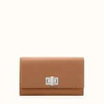 Fendi Toffee Selleria Peekaboo Continental Wallet