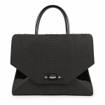 Givenchy Black Python/Patent Obsedia Satchel Medium Bag