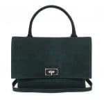 Givenchy Green Suede Shark Top Handle Bag