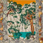 Hermes Sieste au Paradis Silk Twill Scarf 90