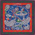 Hermes Zenobie Reine de Palmyre Silk Twill Scarf 90