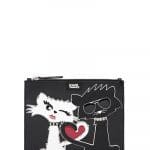 Karl Lagerfeld Black Perspex K Choupette Clutch Bag