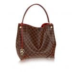 Louis Vuitton Cherry Caissa Damier Ebene Hobo Bag