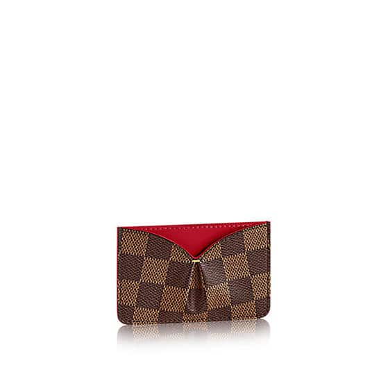 Louis Vuitton Damier Ebene Canvas & Cherry Leather Caissa Hobo, myGemma, CH