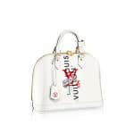 Louis Vuitton White Epi LV Logo Alma PM Bag