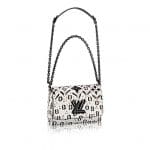 Louis Vuitton White/Black Graphic Print Twist MM Bag