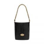 Mulberry Black Deep Embossed Croc Print Mini Jamie Bag