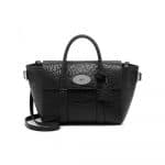 Mulberry Black Shrunken Calf Bayswater Buckle Mini Bag