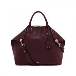 Mulberry Oxblood Alice Zipped Tote Bag