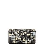 Prada Black Embroidered Satin Evening Bag