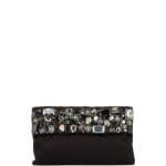 Prada Black Satin Crystal Pochette Bag