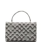 Prada Gray Molecule Print Top Handle Bag