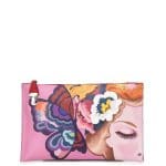 Prada Multicolor Butterfly Print Clutch Bag