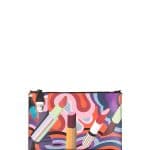 Prada Multicolor Lipstick Print Pochette Bag