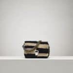 Proenza Schouler Beige/Black Striped Shearling Extra Small Courier Bag