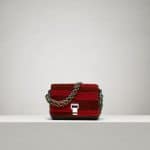Proenza Schouler Red Striped Shearling Extra Small Courier Bag