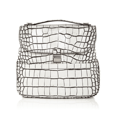 Proenza Schouler White Croc Embossed Kent Bag