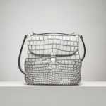 Proenza Schouler White/Black Croc Embossed Kent Bag