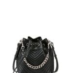 Saint Laurent Black Matelasse Emmanuelle Bucket Bag