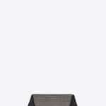 Saint Laurent Black Python Embossed/Oxidized Nickel Punk Clutch Bag