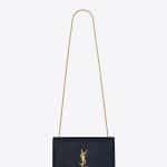 Saint Laurent Navy Blue Classic Monogram Satchel Medium Bag