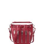 Saint Laurent Red Emmanuelle Zip Bucket Small Bag