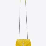 Saint Laurent Yellow Matelasse Classic Baby Monogram Chain Bag