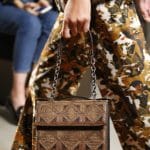 Bottega Veneta Brown/Beige Patchwork Exotic Skin Flap Bag - Spring 2016