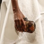 Bottega Veneta Brown/Beige Patchwork Exotic Skin Knot Clutch Bag - Spring 2016