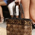 Bottega Veneta Brown/Beige Patchwork Exotic Skin Tote Bag - Spring 2016