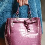 Bottega Veneta Pink Crocodile Drawstring Top Handle Bag - Spring 2016