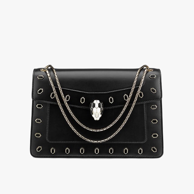 bvlgari serpenti forever studded shoulder bag in 2023