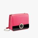 Bulgari Pink/Black Bulgari-Bulgari Signature Flap Bag - Spring 2016