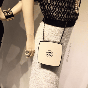 Chanel Beige/Black Compact Box Clutch Bag 3