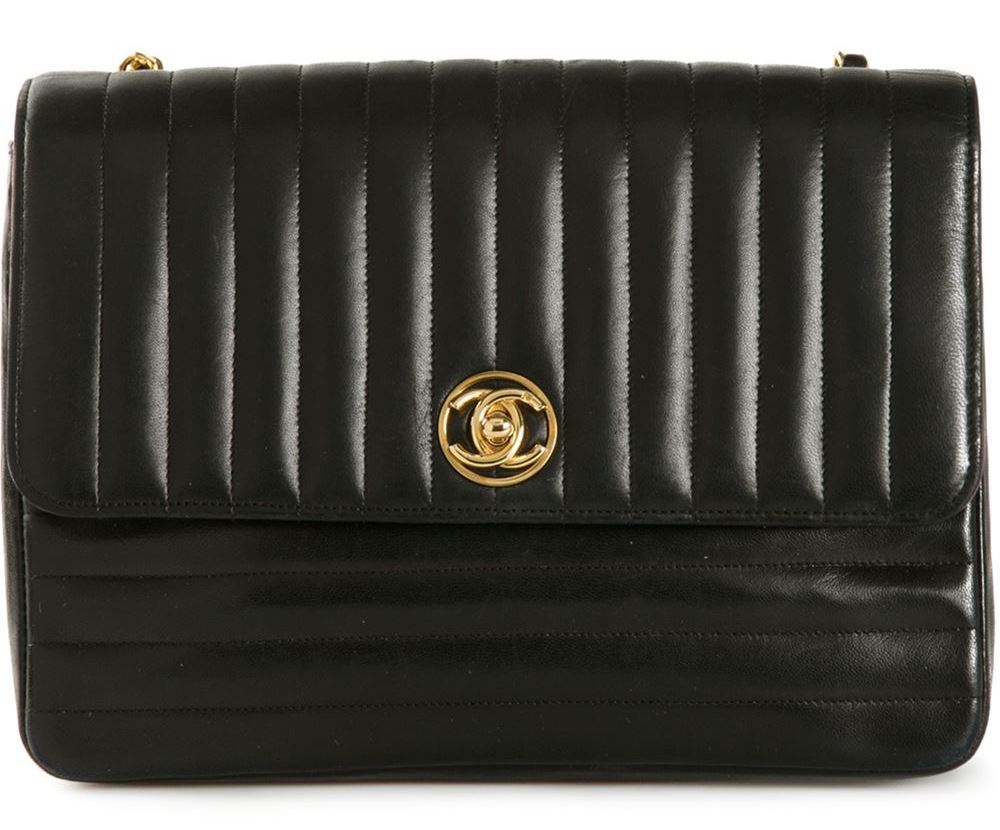 Chanel Black Vintage Lamskin Quilted Bag