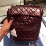 Chanel Burgundy Calfskin Backpack Mountain Small Bag