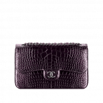 Chanel Violet Alligator Large Flap Bag