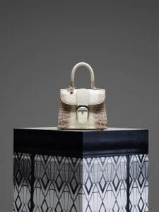 Delvaux Ivory Crocodile Brillant Mini Bag