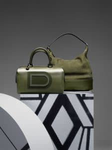 Delvaux Kaki Louise Boston and Every D Hobo Bags