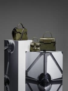 Delvaux Kaki Tempete MM:Tempete Sangle:Brillant Mini:Tempete GM Bags