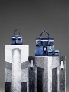 Delvaux Bleu de Prusse Alligator/Python/Lizard Brillant Mini/Brillant Black Edition and Brillant Portefeuille Bag