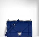 Dior Bleu De Minuit Grained Calfskin Diorama Flap Bag