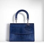 Dior Bleu De Minuit Python Be Dior Small Flap Bag