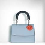 Dior Ciel Clair/Orange Abricote/Gris Titanium Be Dior Mini Flap Bag