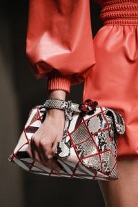 Fendi Red/Beige Python By The Way Bag - Spring 2016