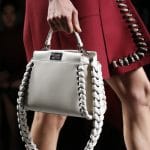 Fendi White Peekaboo Bag With Braided Strap You - Spring 2016