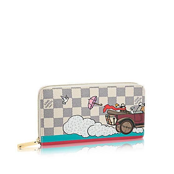 Louis Vuitton Damier Ebene 2020 Christmas Animation Bumper Cars Zippy Wallet