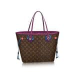 Louis Vuitton Magenta Monogram Totem Neverfull MM Bag