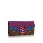 Louis Vuitton Magenta Monogram Totem Sarah Wallet