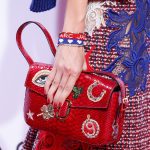 Marc Jacobs Red Embellished Python Flap Bag - Spring 2016